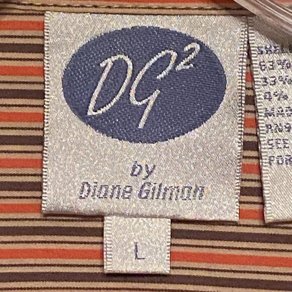 DG2 by Diane Gilman Women's Striped Long-sleeve Floral Applique Size (L) - Picture 4 of 10